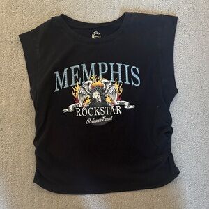 Women's Black Memphis Rockstar Crop Top
